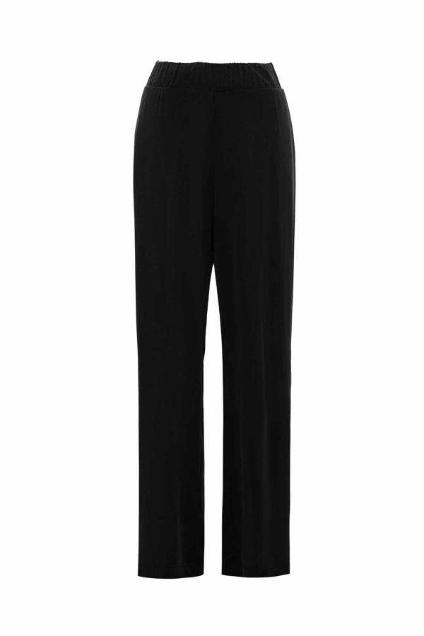 T26K-7003 Boru Paça Kumaş Pantolon BLACK - 1