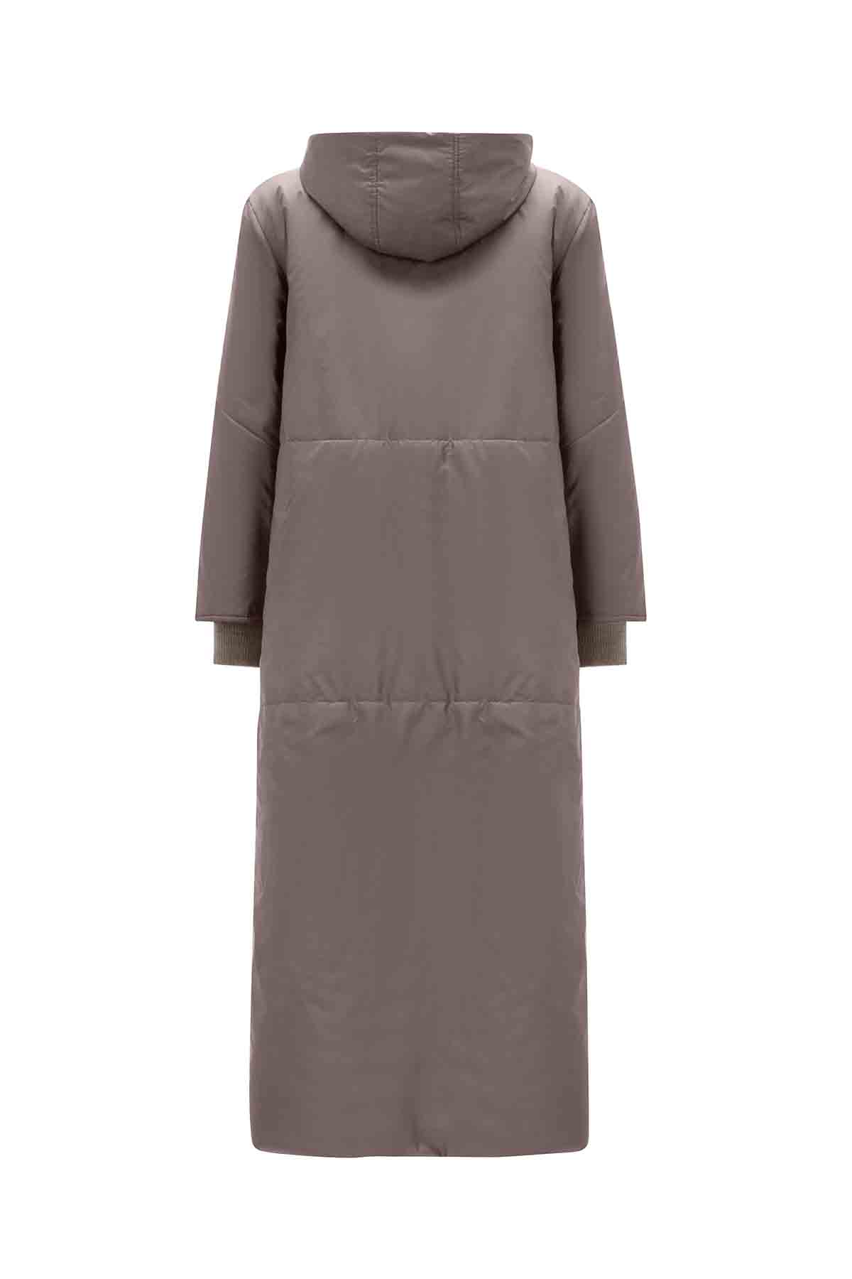T26K-8011 Fermuarlu Uzun Mont MİNK | Miss Dalida