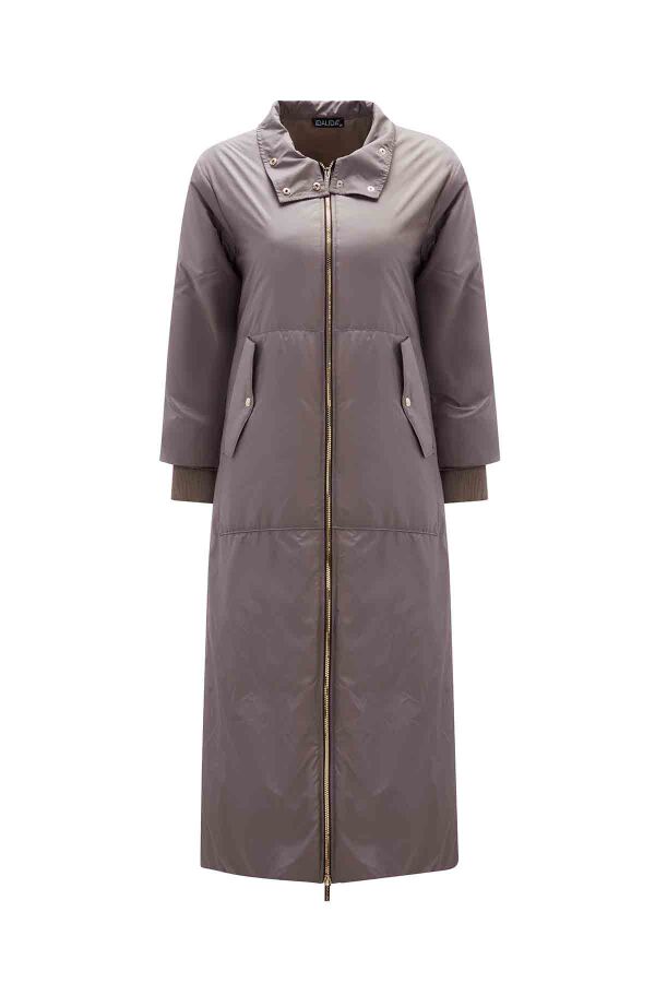 T26K-8011 Fermuarlu Uzun Mont MİNK - 3