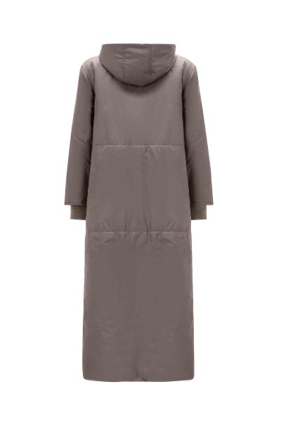 T26K-8011 Fermuarlu Uzun Mont MİNK - 4