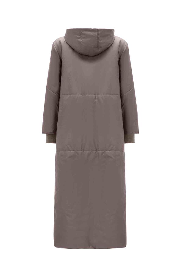 T26K-8011 Fermuarlu Uzun Mont MİNK - 4