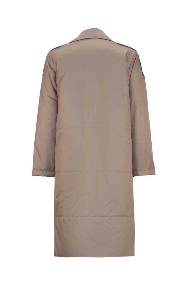 T26K-8012 Triko Detaylı Fermuarlı Mont MİNK - 2