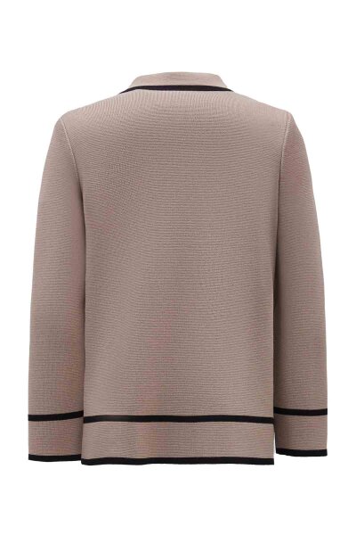 T26K-8202 Gömlek Yaka Triko Ceket CAPRI-MINK - 2