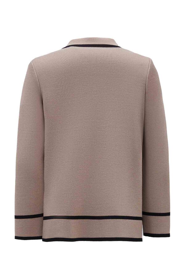 T26K-8202 Gömlek Yaka Triko Ceket CAPRI-MINK - 2