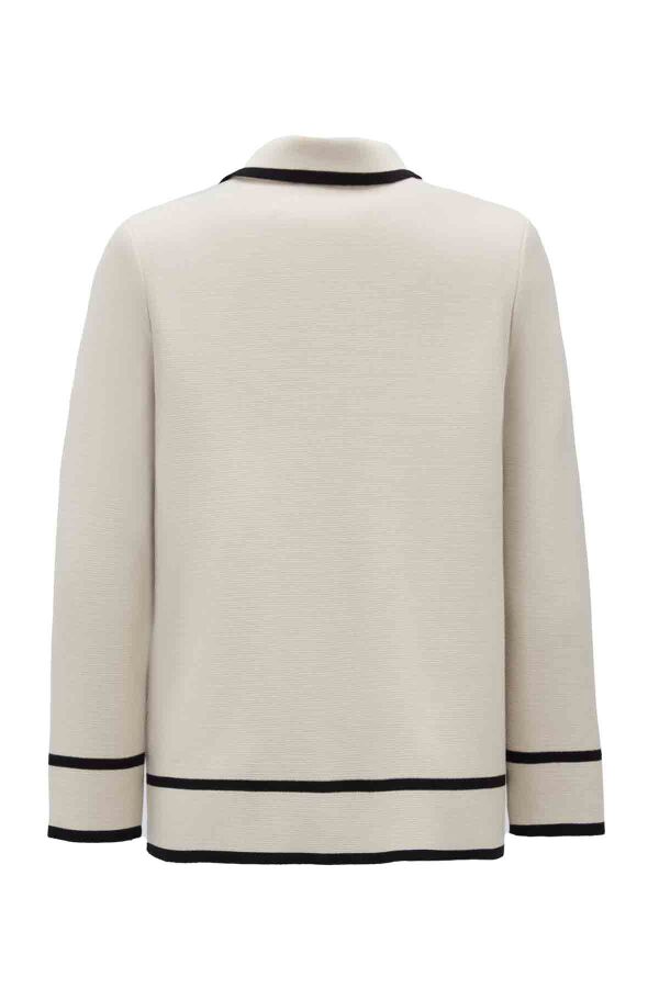 T26K-8202 Gömlek Yaka Triko Ceket ELSA-STONE - 2