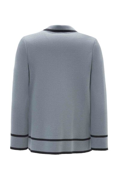 T26K-8202 Gömlek Yaka Triko Ceket ORMA-GREY - 2