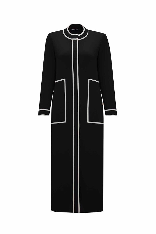 Round Neck Stripe Detailed Knitwear Cardigan - 1