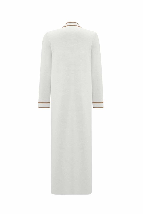 Round Neck Stripe Detailed Knitwear Cardigan - 2