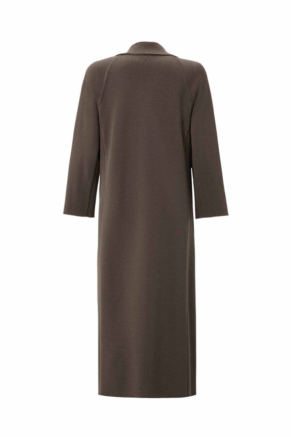 T26K-9002 Gömlek Yaka Cepli Triko Hırka DARDO-TAUPE - 2