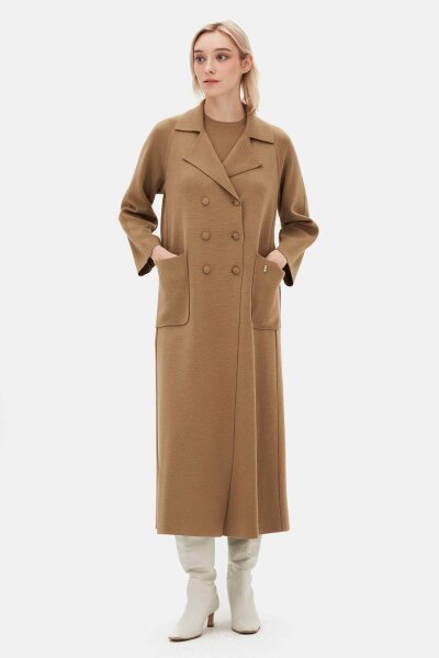 T26K-9002 Gömlek Yaka Cepli Triko Hırka DORY-CAMEL - 5