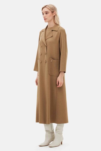 T26K-9002 Gömlek Yaka Cepli Triko Hırka DORY-CAMEL - 3