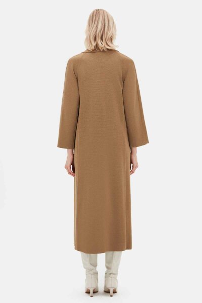 T26K-9002 Gömlek Yaka Cepli Triko Hırka DORY-CAMEL - 6