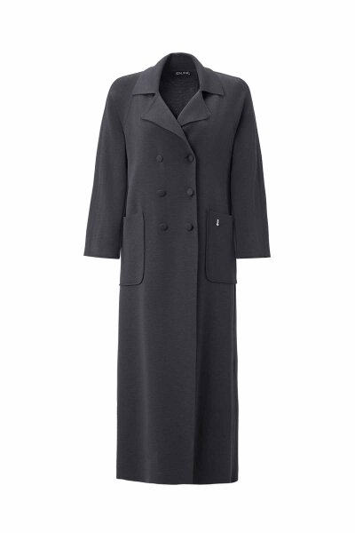 T26K-9002 Gömlek Yaka Cepli Triko Hırka VATE-DARK GREY 