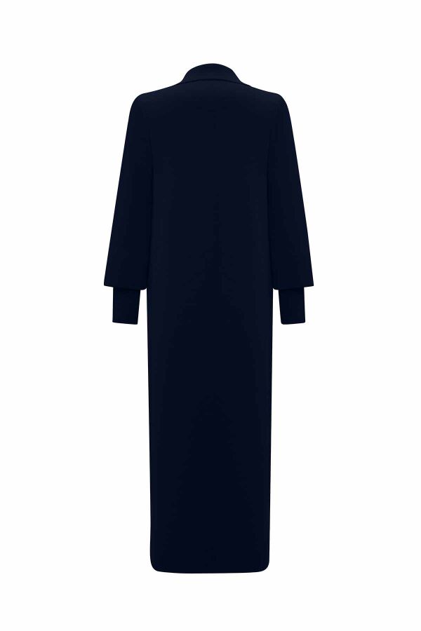 Button Detailed Solid Color Long Cardigan - 2