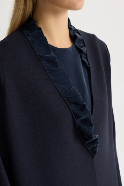 Kolsuz Cupro Tunik Takım Dark Navy - 4