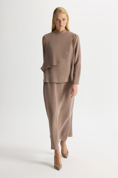 A-Line Cupro Skirt - 5