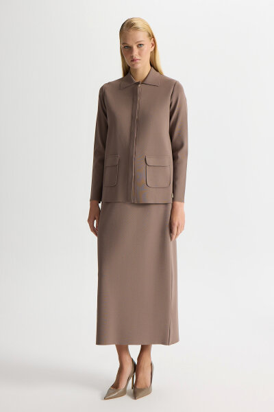 A-Line Solid Color Knit Skirt - MISS DALIDA