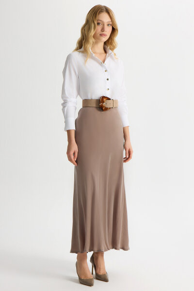 Bias Cut Cupro Skirt 