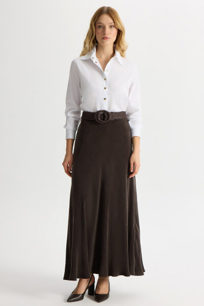 Bias Cut Cupro Skirt 