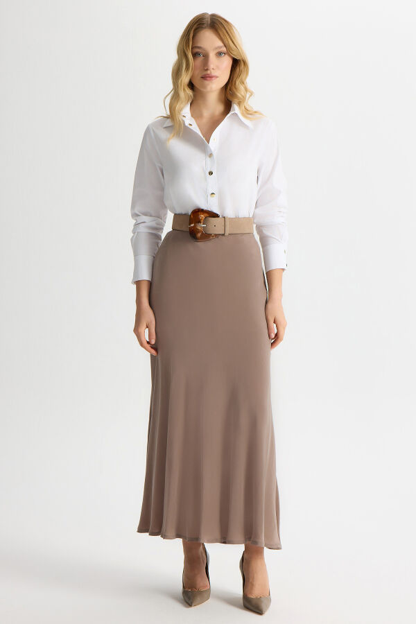 Verev Kesim Cupro Etek Stone - 1