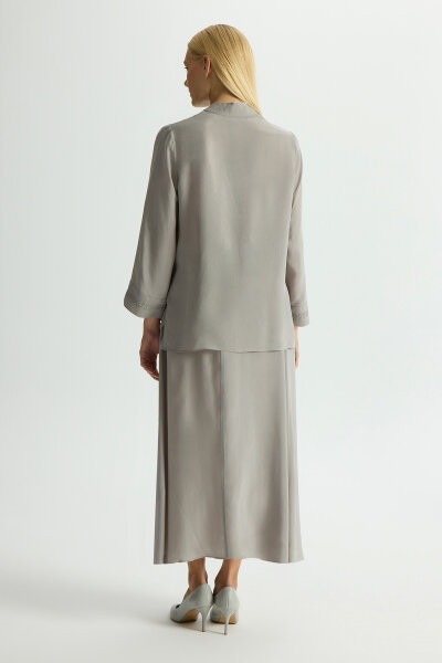 Cupro Skirt with Embroidery Details - MISS DALIDA (1)