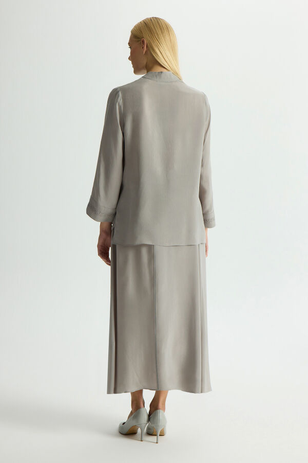 Cupro Skirt with Embroidery Details - 2