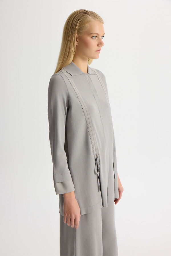 Gathered Detailed Knit Shirt - 3