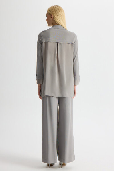 Gathered Detailed Knit Shirt - 4