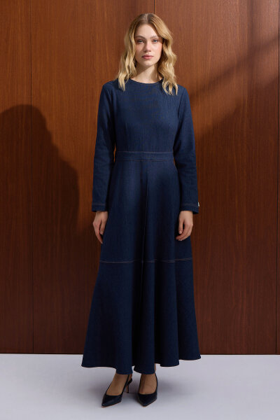A Form Denim Dress - 1