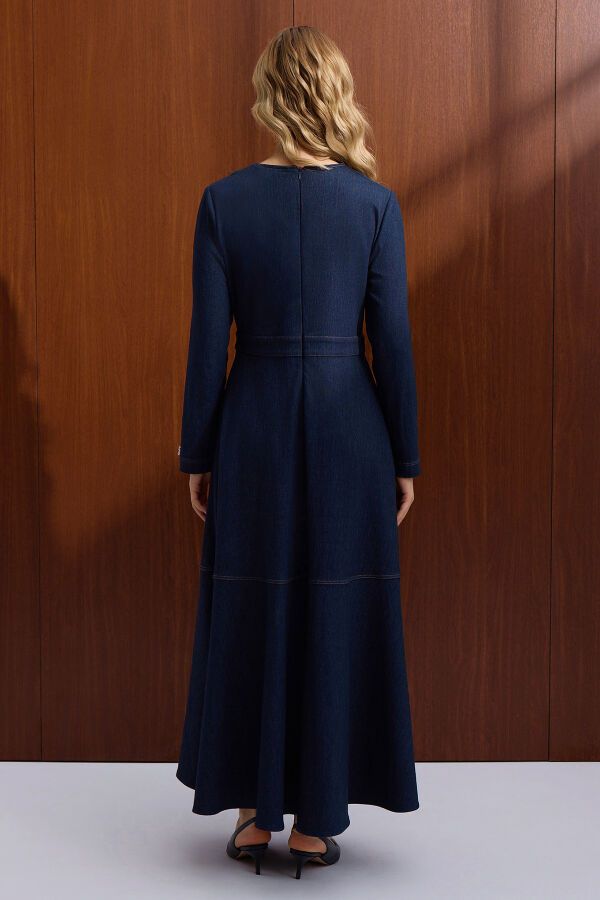 A Form Denim Dress - 3
