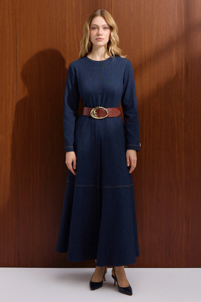 A Form Denim Dress - 4