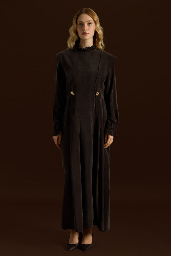 Cupro Dress with Accessory Details - 1