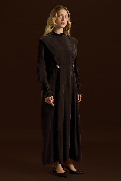 Cupro Dress with Accessory Details - 2