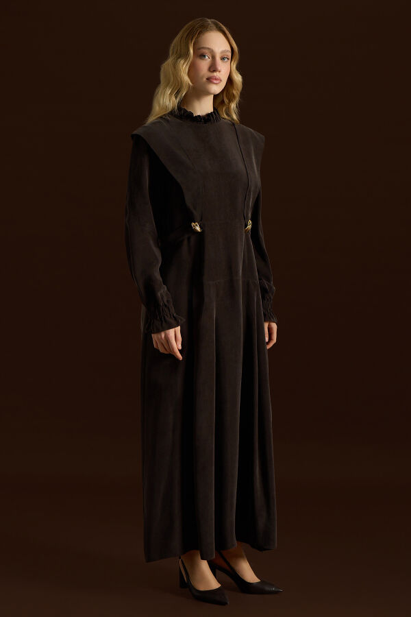 Cupro Dress with Accessory Details - 2