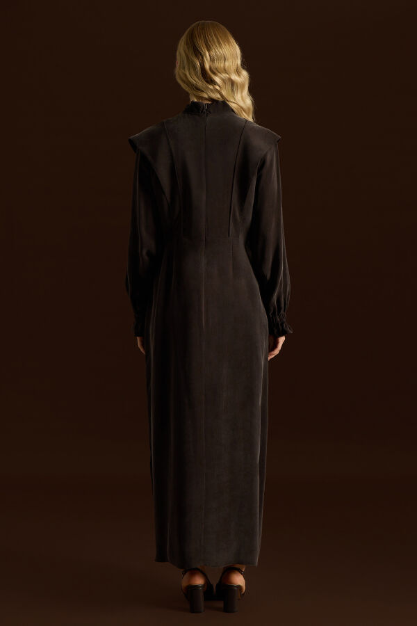 Cupro Dress with Accessory Details - 4