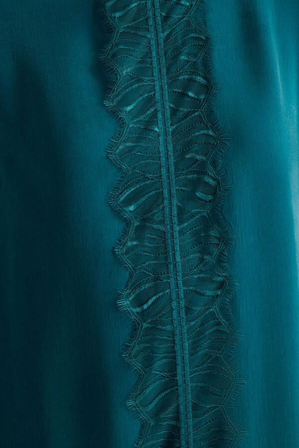 Cupro Dress with Lace Front - 3