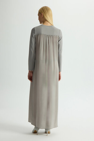 Knitted Cupro Dress with Gathered Detai - MISS DALIDA (1)