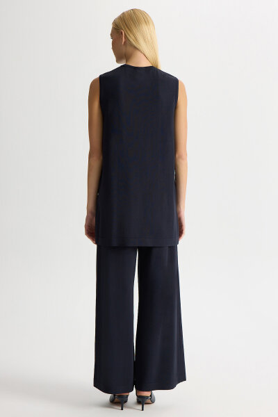 Basic Kolsuz Triko Tunik Siyah - 4