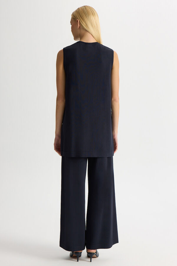 Basic Kolsuz Triko Tunik Siyah - 4