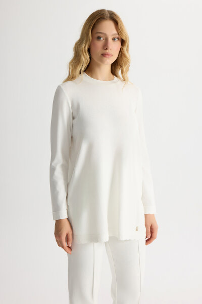 Basic Long Sleeve Knit Tunic - 2