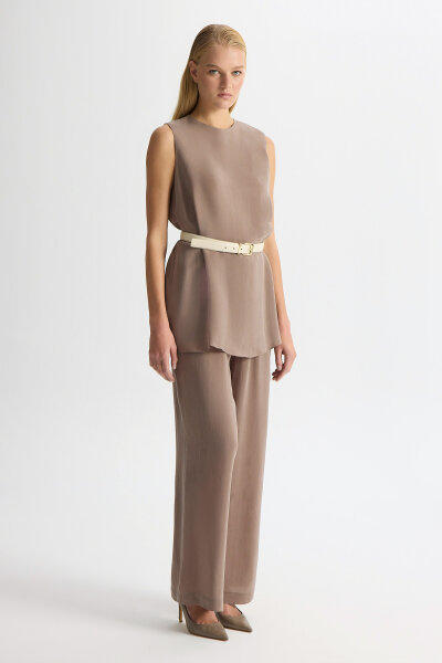 Sleeveless Cupro Tunic - 2