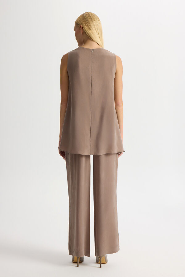 Sleeveless Cupro Tunic - 4