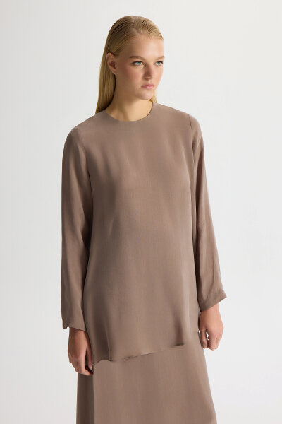 Long Sleeve Cupro Tunic 