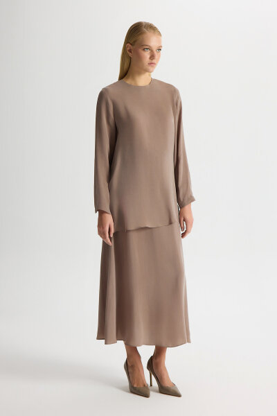Long Sleeve Cupro Tunic - 4