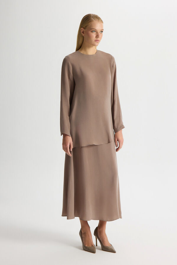 Long Sleeve Cupro Tunic - 4