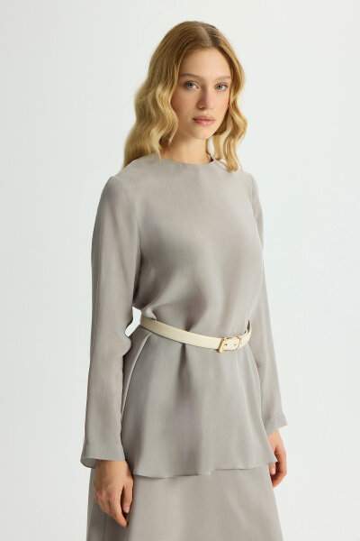 Long Sleeve Cupro Tunic 