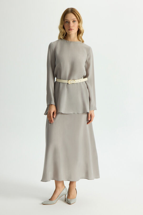 Long Sleeve Cupro Tunic - 4