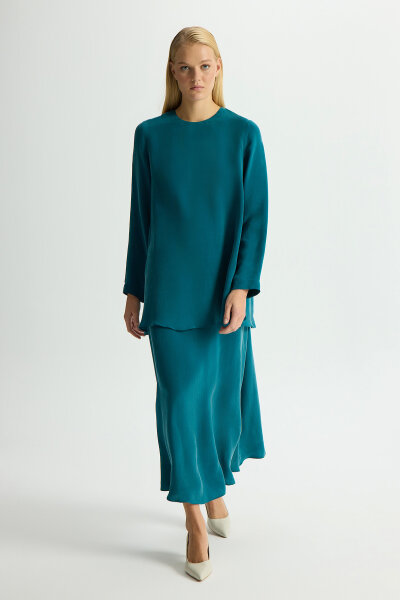 Long Sleeve Cupro Tunic 