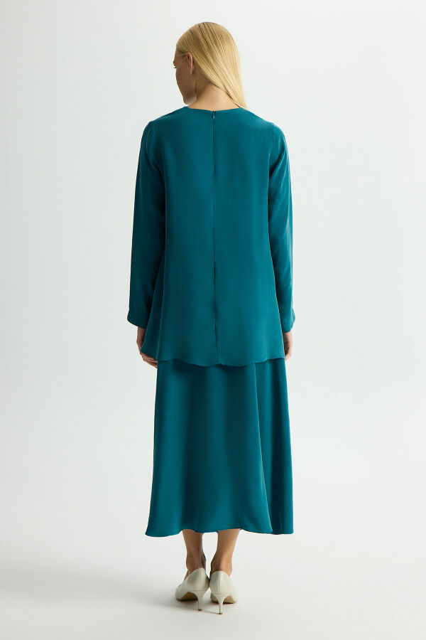 Long Sleeve Cupro Tunic - 3