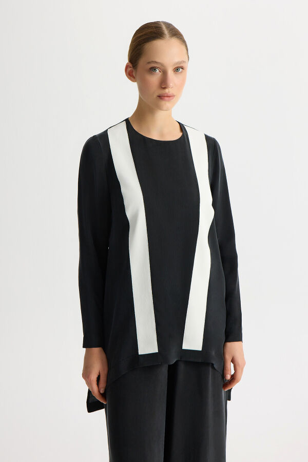 Cupro Tunic with Knitted Tikkat Front - 1